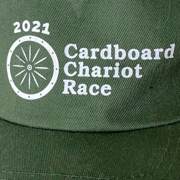 Hit Wear Green Cardboard Chariot Race Mesh Back Snap Back Trucker Style Hat - Picture 2 of 10